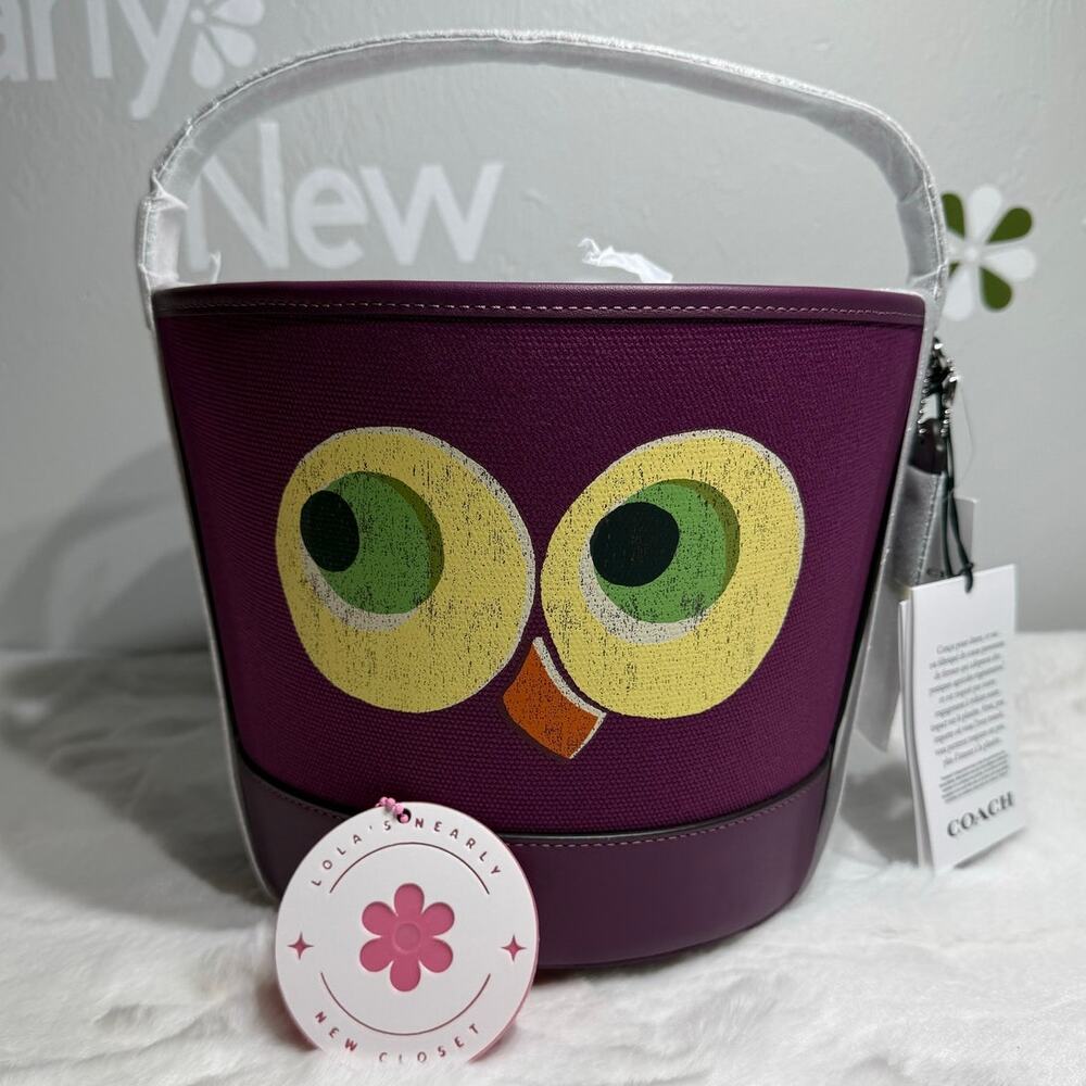 COACH Trick Or Treat Bucket With Halloween Owl In Regenerative Cotton